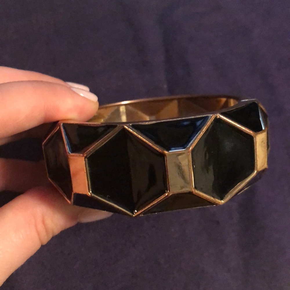 Black & Gold Metal Plated Bangle